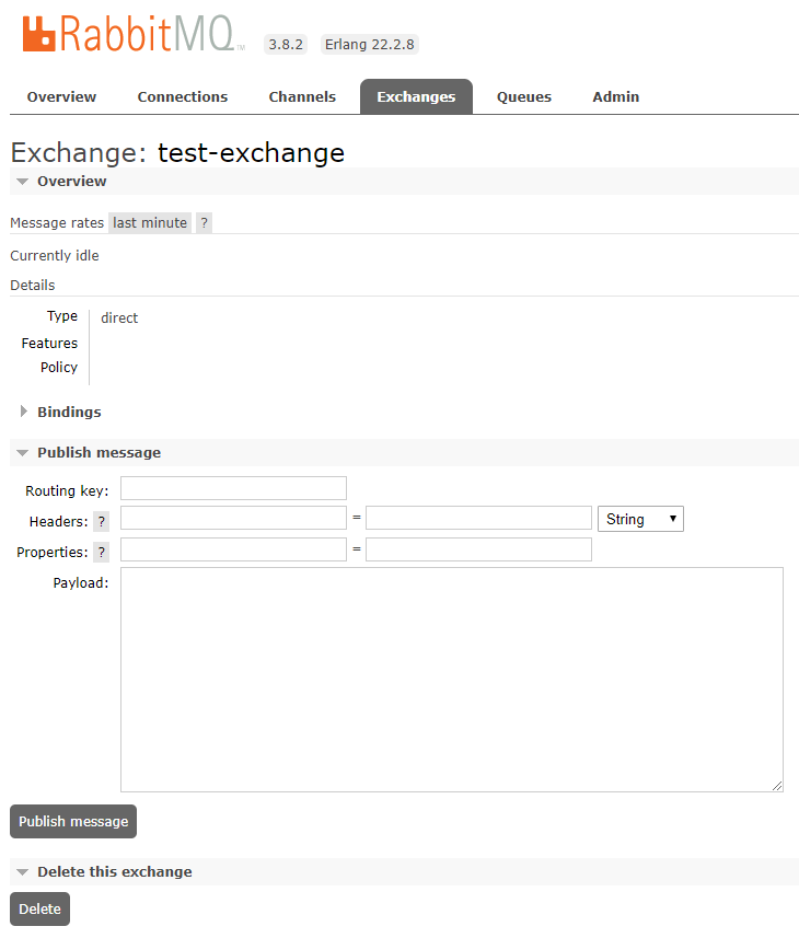 test-exchange page